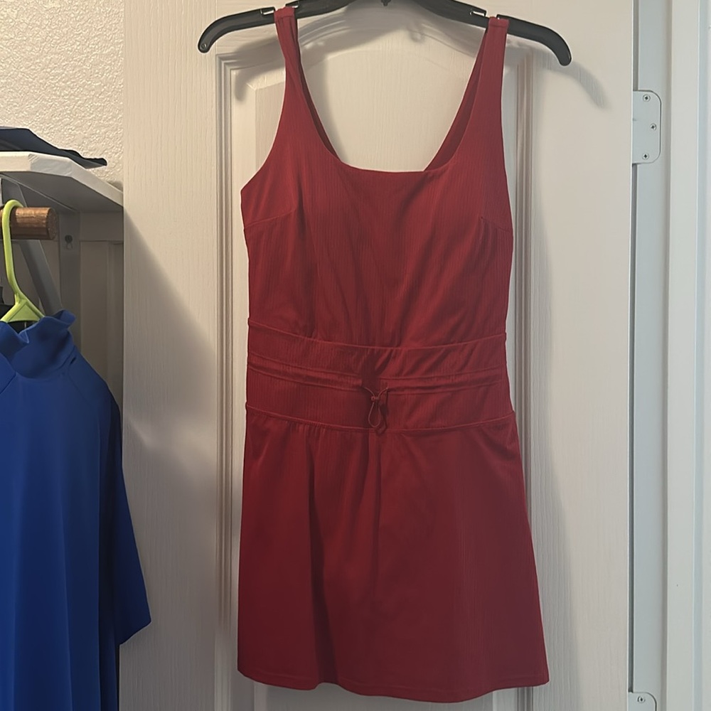 JoyLab - Women's Game Day Ribbed Tank Active Dress - JoyLab Red Small - Picture 9 of 16